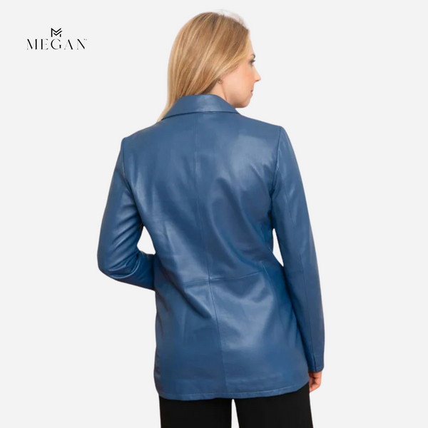 BLAZERS DE CUERO - SCM-12 - AZUL