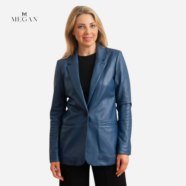 BLAZERS DE CUERO - SCM-12 - AZUL