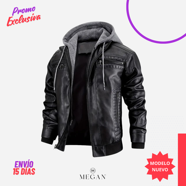 ¡PROMO EXCLUSIVA! 💥- CASACA CCH-61 CON CAPUCHA NEGRO